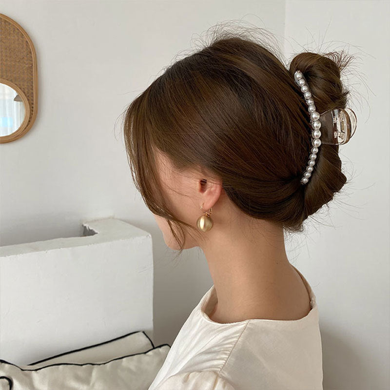 Wholesale pearl hair back head shark clip